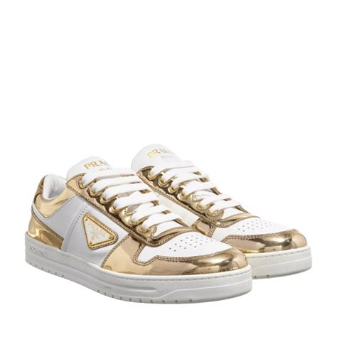 Prada gold low top